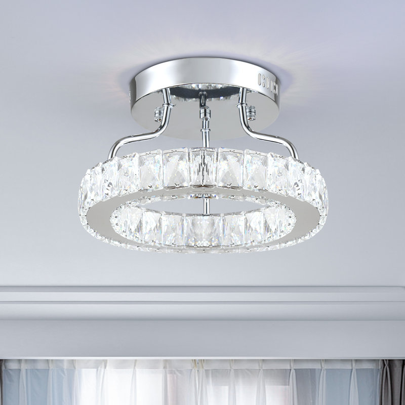 Plafonnier semi-encastré à 1 lumière DEL 12,6 po Charleston