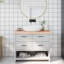 Adrinna 100cm Solid Wood Bathroom Vanity Top-1264443301