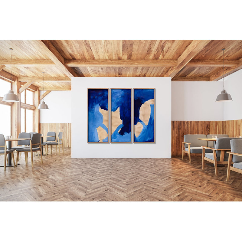 Mozambique Triptych Painting by ZBC House Art