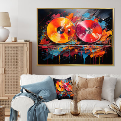 Popart Disque vinyle Reverie V sur toile