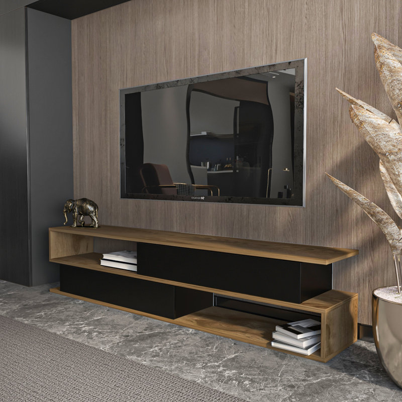 Cortez TV Unit for TV's up to 71'', Brown/Black
