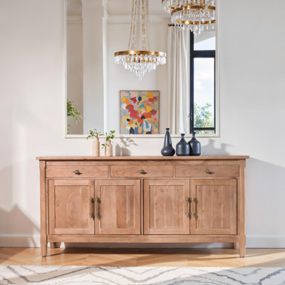70" Sideboard Solid wood Oak Finish