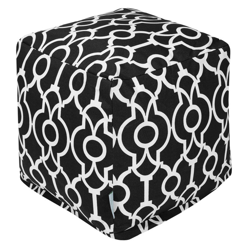 Repose-pieds d'extérieur avec coussin Montalvo, Noir
