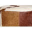Eden 40cm Wide Genuine Leather Round Animal Print Pouf Ottoman