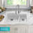 KRAUS Quarza™ 33" L Dual Mount 60/40 Double Bowl Granite Kitchen Sink-119749452