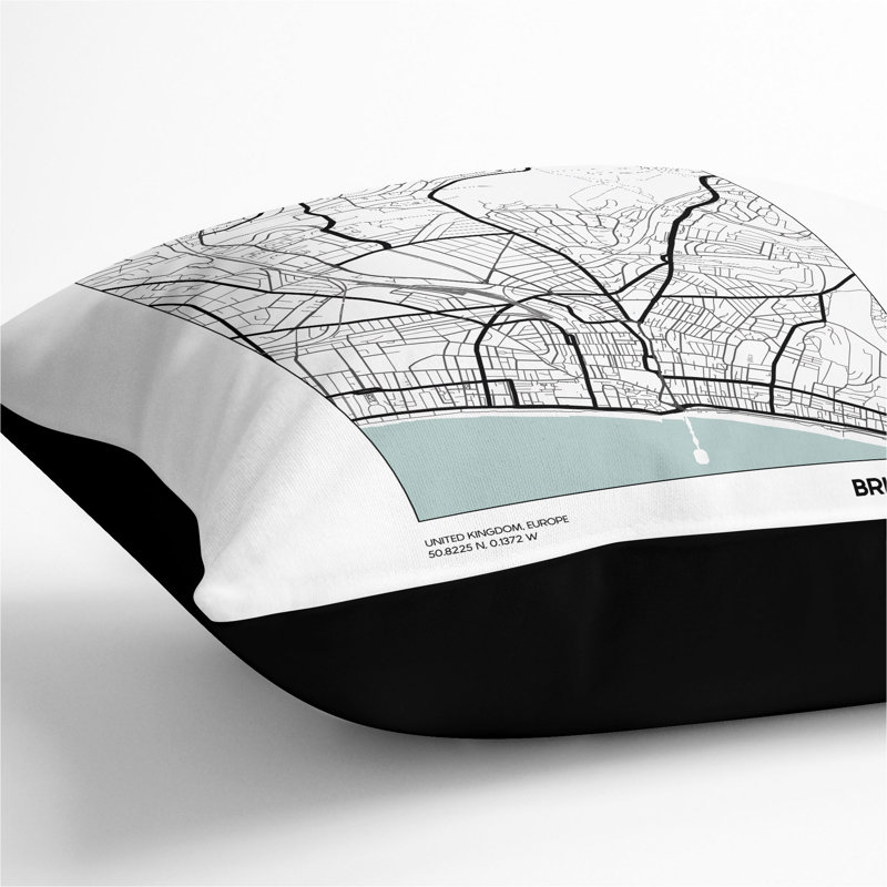 Square Cushion, 40cm H x 40cm W x 15cm D, Black