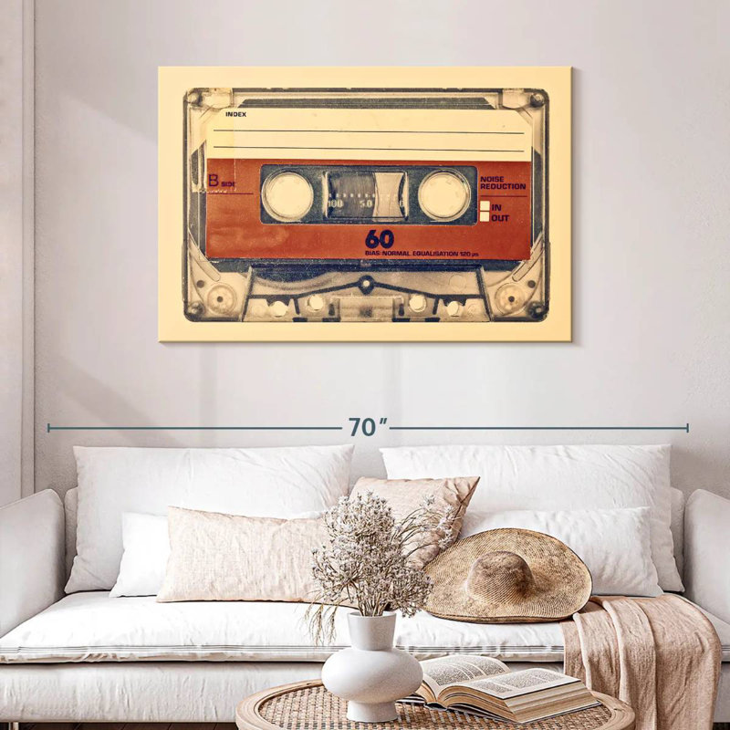 Abarca Retro Compact Cassette, 30" H x 45" W