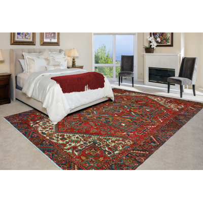 Arnita One-of-a-Kind 8'10" X 11'9" 1980s Wool Area Rug Charcoal