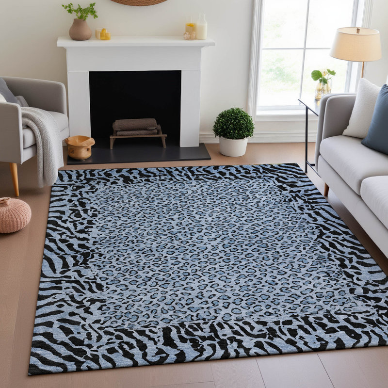 Premium Machine Washable Alvey AMF1230 Animal Skin Rug, Rectangle 5' x 7'6"