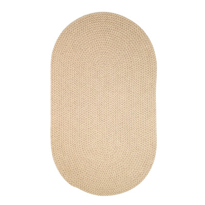 Tapis beige tressé pied-de-poule Cablelock