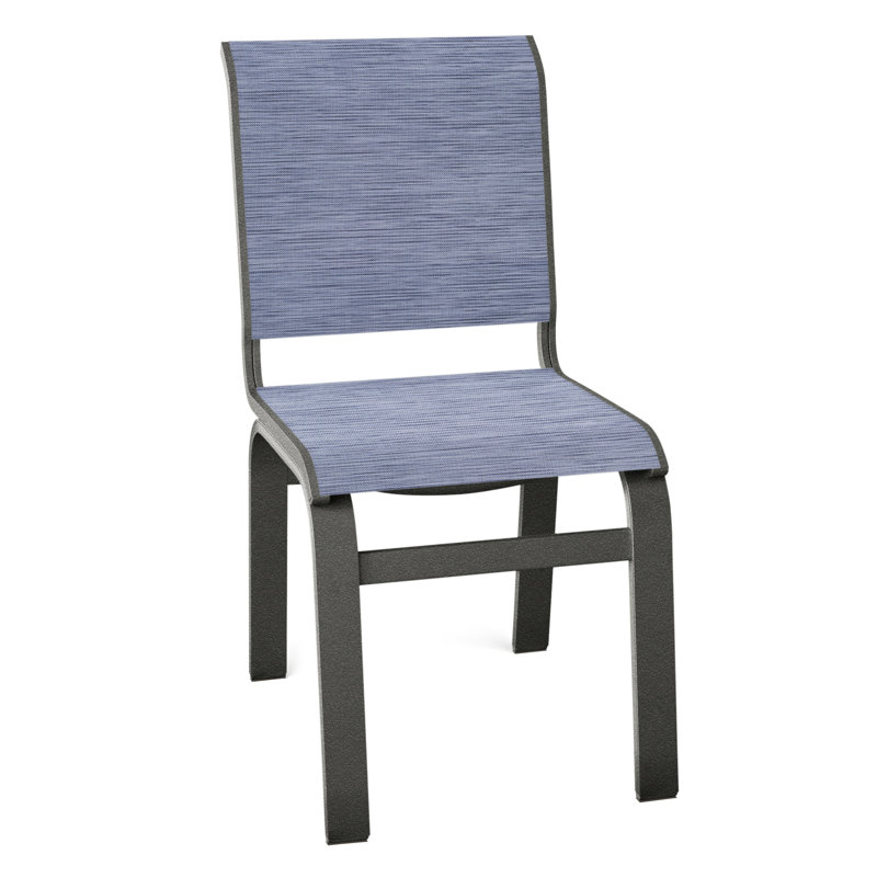 Chaise d'appoint de salle à manger Hiraku, Graphite texturé, Rivière