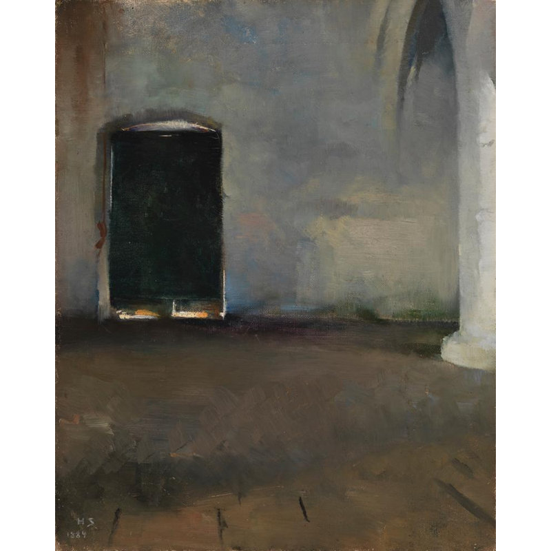 "The Door" by  Helene Schjerfbeck - Gallery Wrap Canvas Wall Art, 24" H x 17" W