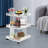 3-Tier Contemporary Lightweight Clear Acrylic Multifunction Storage Utility Rolling Cart With Wheels