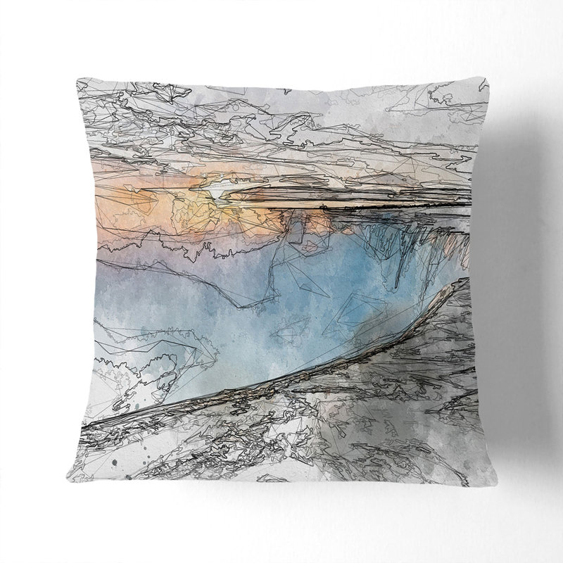 Square Throw Cushion, 55cm H x 55cm W x 20cm D, Stone