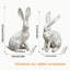 Animals Resin Garden Statue Rabbit Bunny Decor for Garden Yard Lawn Decor