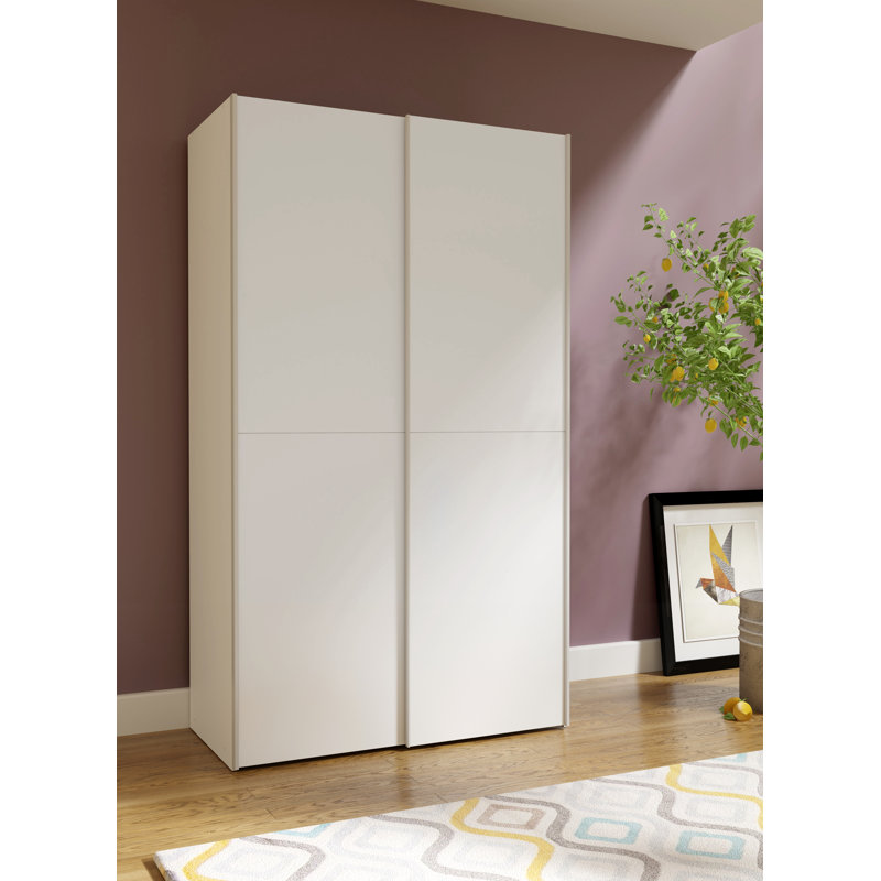 Silvis 2 Door Manufactured Wood Wardrobe, White