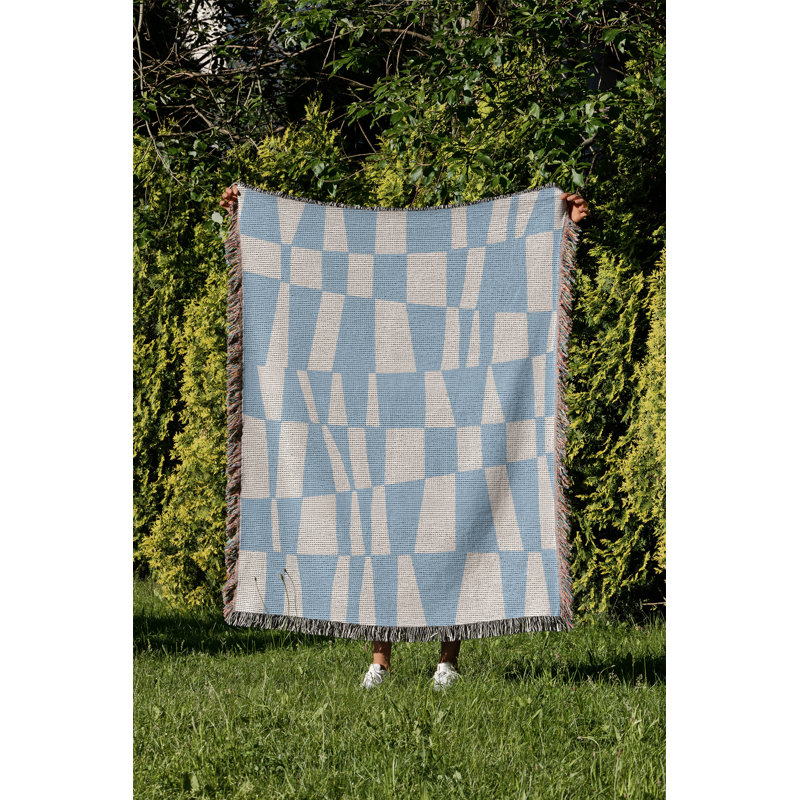 Jeté en coton Colette, Ciel, 50 x 70