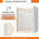 55" - 59" W x 75" H Single Sliding Frameless Shower Door Rectangular Rail