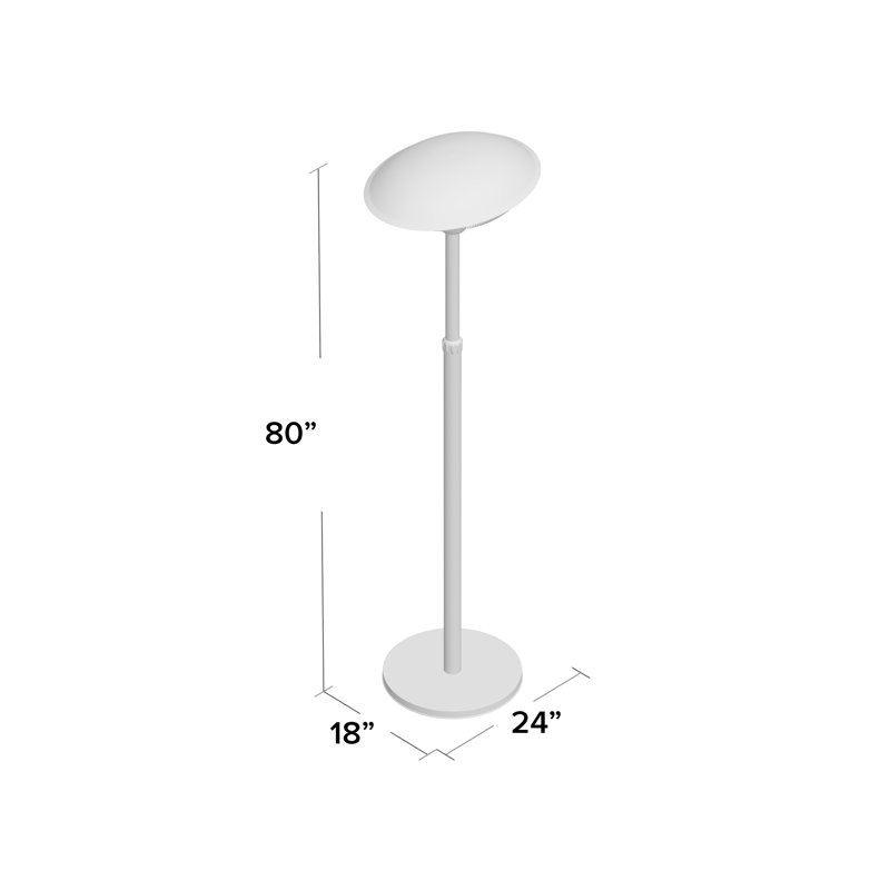 Silver Aluminum Electric Standing Patio Heater with Emergency Shut Off