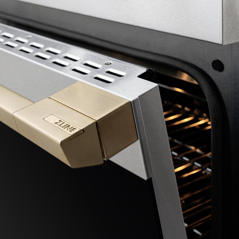 ZLINE Autograph 30 in. Satin Stainless Marino Induction Range with 4 Elements and Bronze Accents