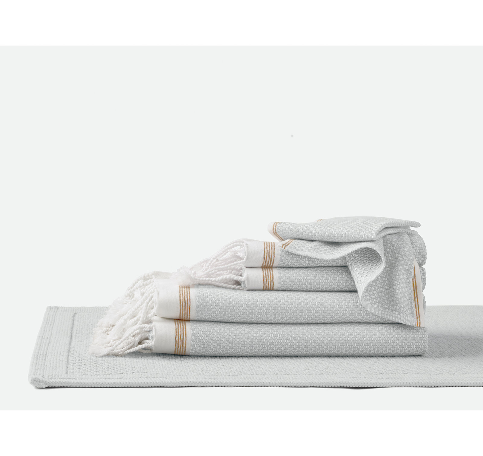 Mediterranean Organic Towel Set, Seal w/Fawn, 6 Piece Towel Set