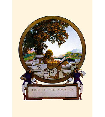 « plaque » par maxfield parrish rétro