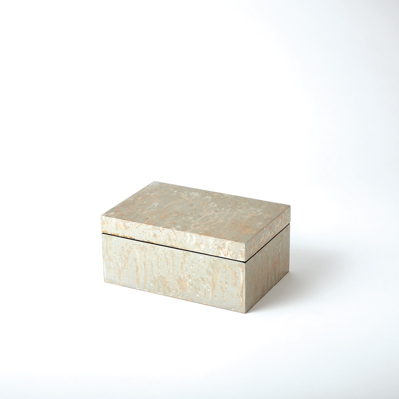 Decorative Box, Small, Champagne Silver