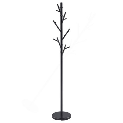 Black Coat Rack With 18 Hooks