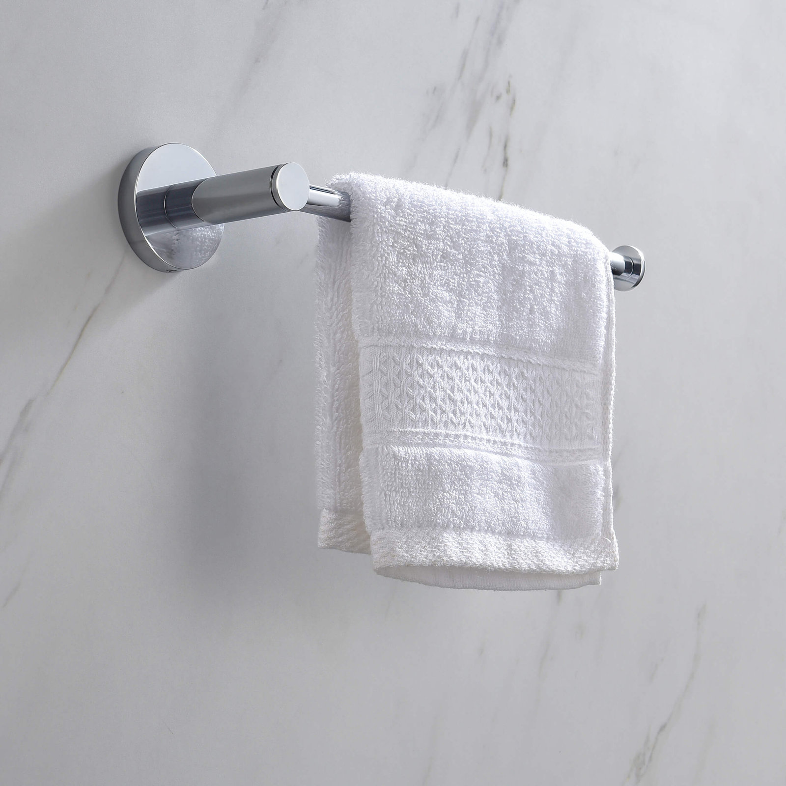 Circular 2-Piece Bathroom Hardware Set, Chrome
