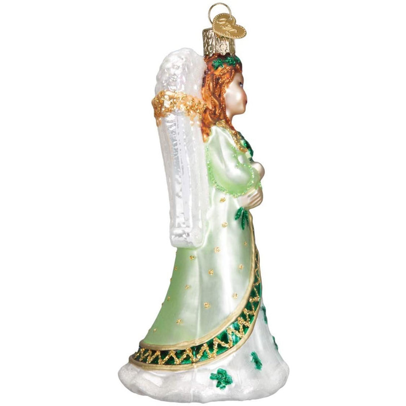 Ornement en verre soufflé pour ange irlandais Old World Christmas