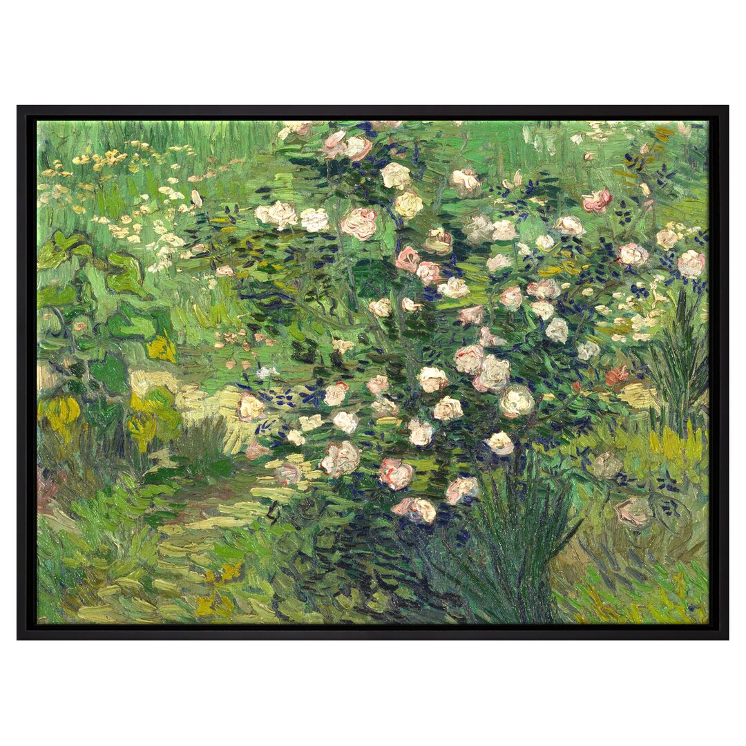 Gerahmter Kunstdruck Leinwandbild Rosen von Vincent Van Gogh