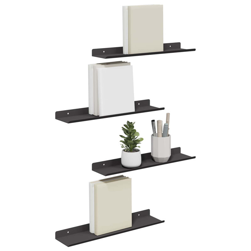 Steel Floating Shelf, Black