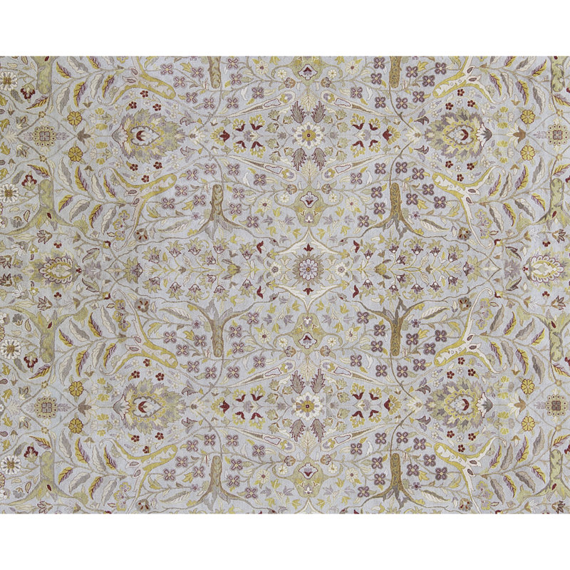 Tapis beige noué à la main de haute qualité