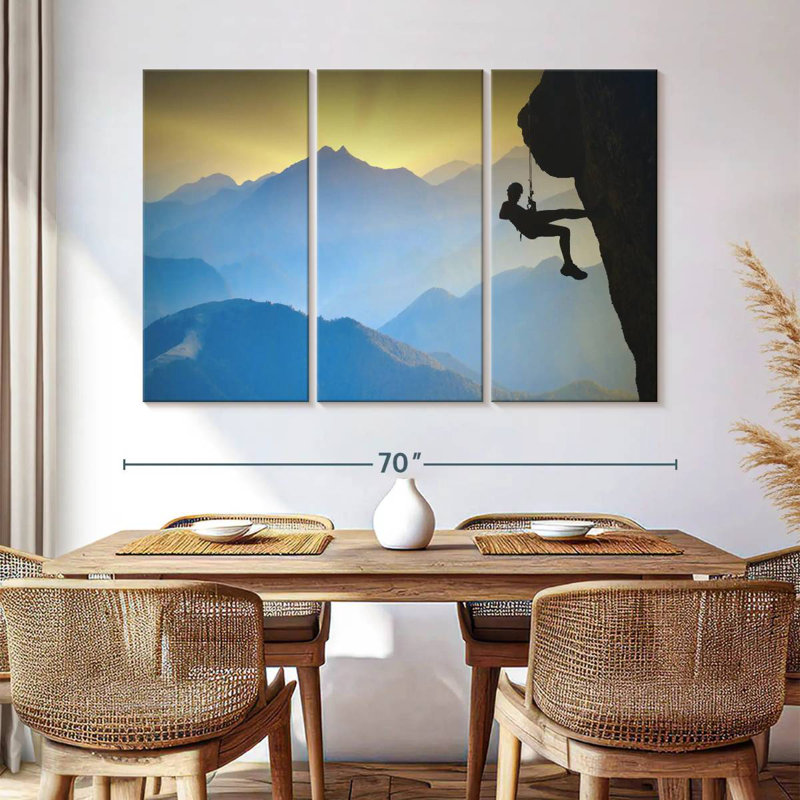 Sireci Cliff Climber At Sunset, 28" H x 45" W