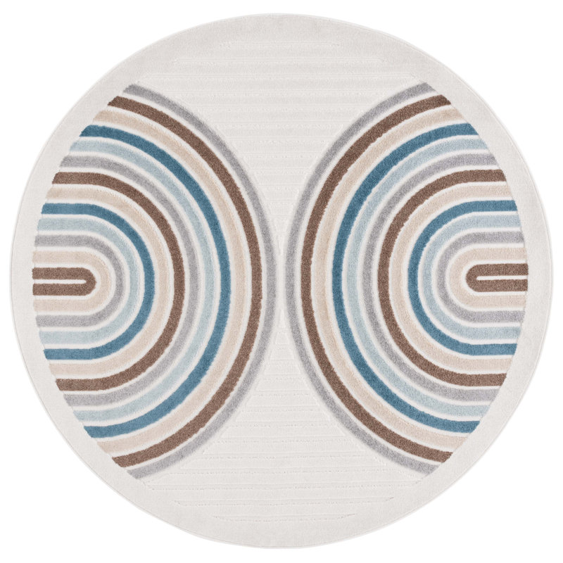 Jhoana Performance Geometric Rug, Round 6'7"
