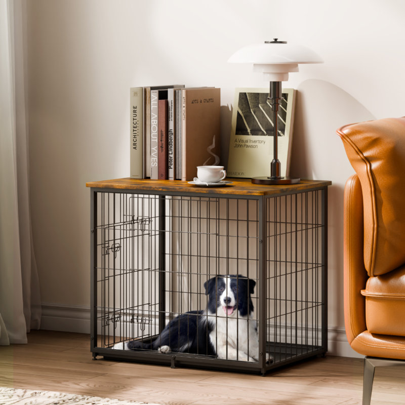 Niche pour chien en bois pour chien, Petit (H 23,6 po x l 27,2 po x P 20,1 po)