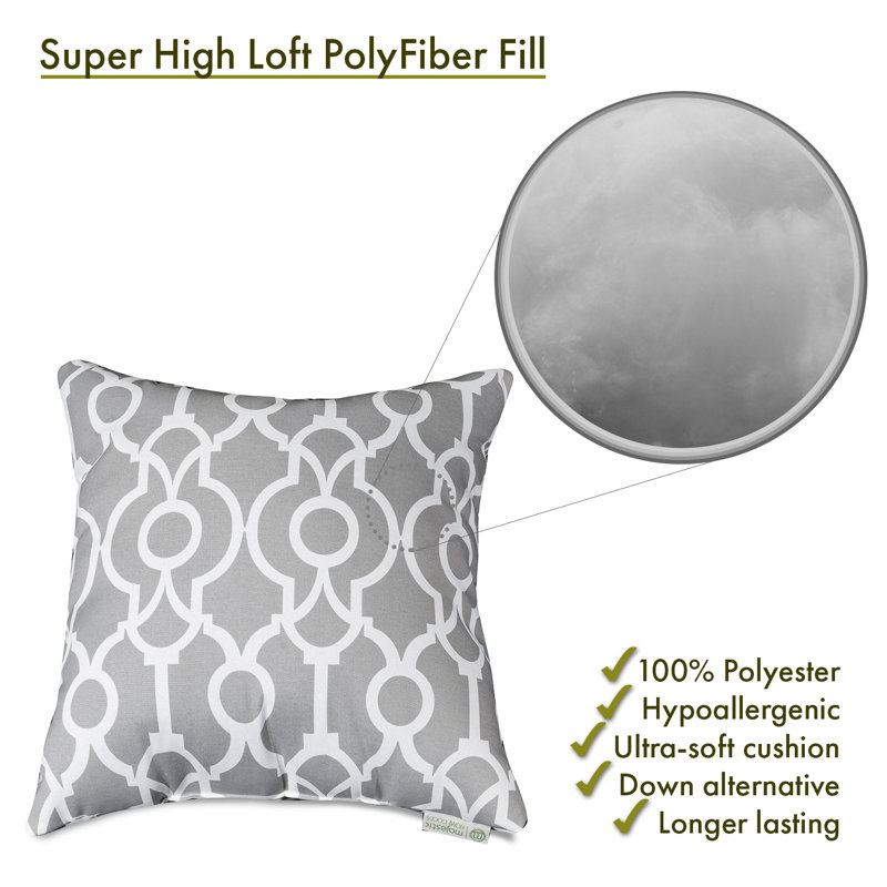 Coussin Athens, H 20 po x l 20 po, Gris
