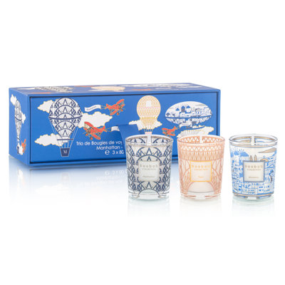 Trio Travel Candles Manhattan Paris Mykonos