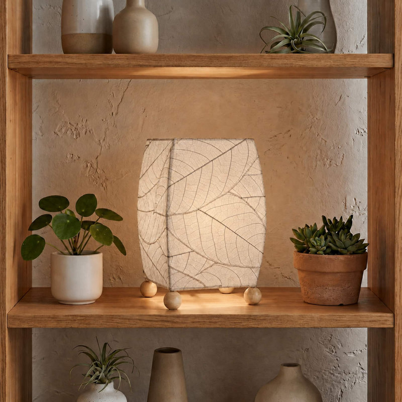 Lampe fantaisie feuilles de cacao Mendocino, Grey