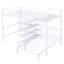 Lit superposé en métal avec bureau intégré, tablettes et échelle-914001446