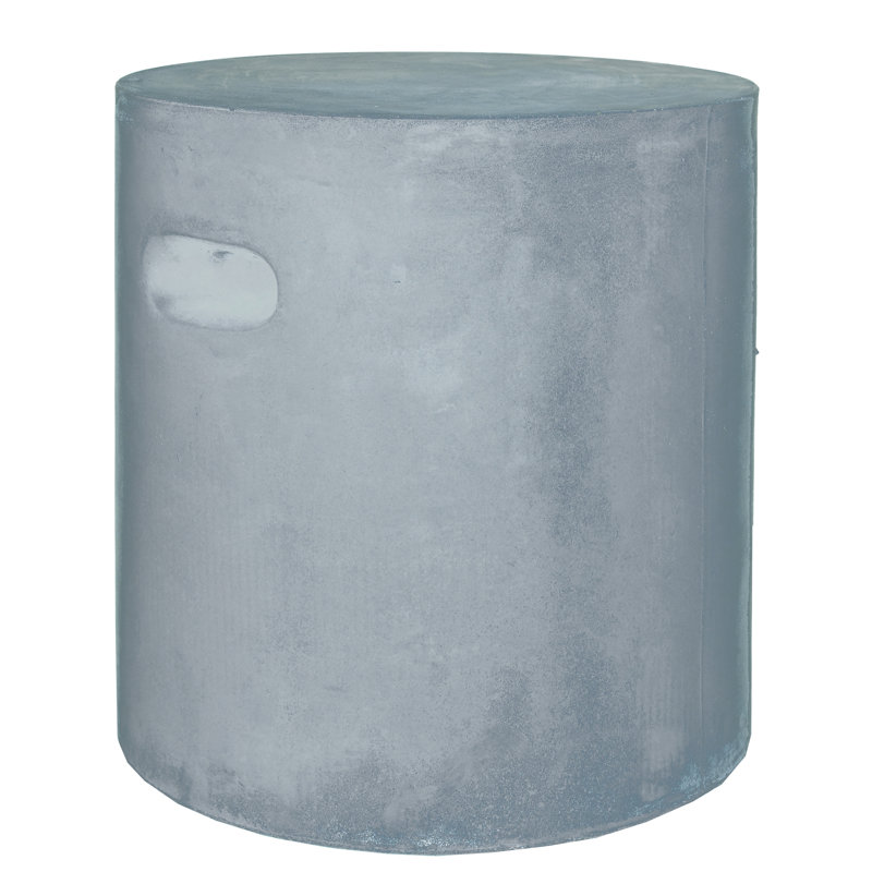 Damron Plastic Accent Stool, Light Grey