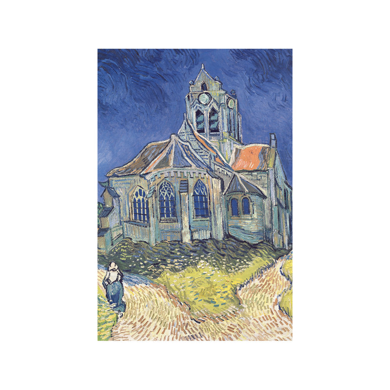 The Church At Auvers-sur-Oise, 1890 by Vincent Van Gogh - Painting on Canvas, No Frame, 152.5 cm H x 101.5 cm W x 3.175 cm D