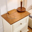 Table de chevet moderne Mid-Century avec station de charge et trou de sortie et 2 tiroirs, table de bout en bois avec rangement, armoire latérale pour le salon, salle de réception, table d'appoint-130135728