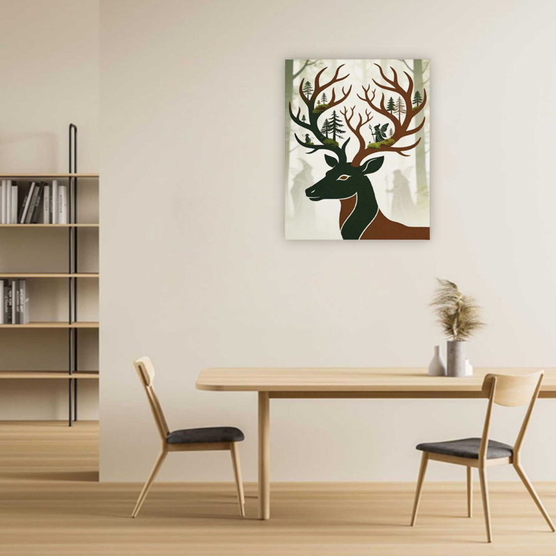 Impression sur toile grise surrélevée grise avec bois de pin, impression sur toile 24 po x 32 po