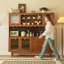 Buffet en bois de noyer massif-1984953814