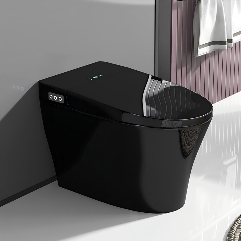 12" Rough-In Siphonic Smart Toilet with Sensor Auto Open Lid, Night Light & Adjustable Temperature