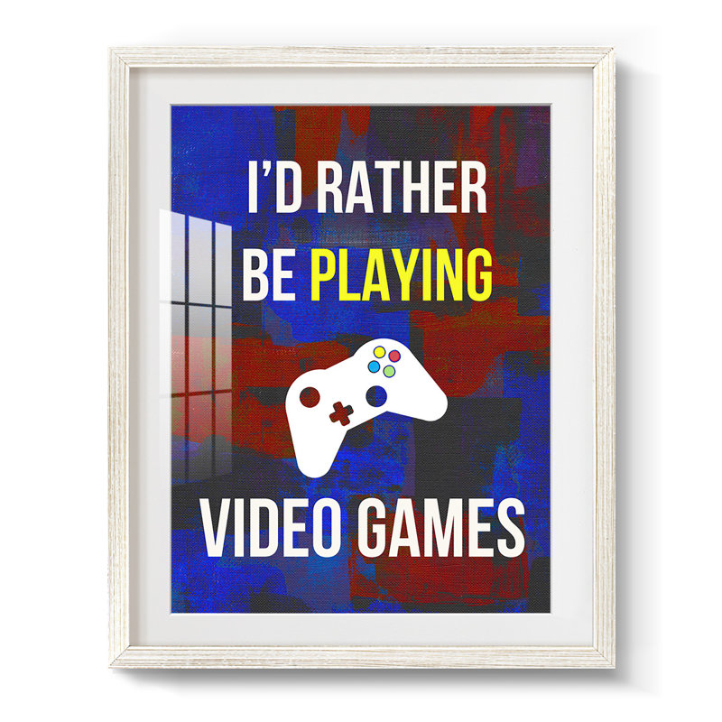 «Gamer at Play III», impression encadrée, H 28,5 po x l 20,5 po, Blanc