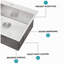 Évier de cuisine 33 po x 22 po à cuve simple encastrable en acier inoxydable calibre 16 33 po
