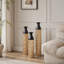 Ensemble de 3 vases de sol en métal émaillé blanc, hauteurs 33,8, 29 et 24,8 pouces, décoration intérieure