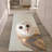 Decorative Non Woven Thin Type Printed Rug Featuring Floral Design in Rich Hues for an Elegant Touch to Any Room-126076703